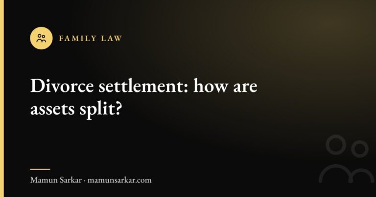 Divorce settlement UK: how are assets split?