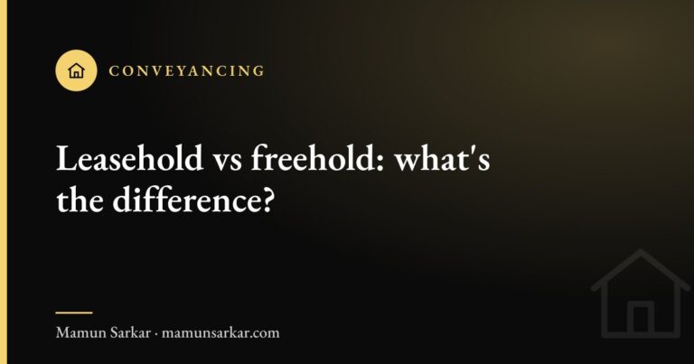 Leasehold vs freehold: what's the difference?